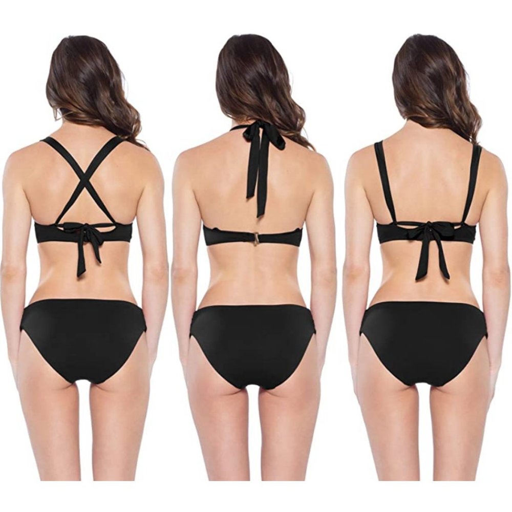 NEW Becca Multi Way Top Bottom 2pc Bikini Set $132 - Picture 3 of 10